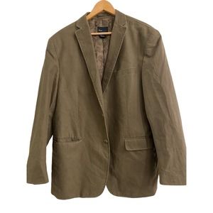 Blue Pronto Uomo Men's Italian Casual Cotton Blazer Sport Coat Olive Large Lined